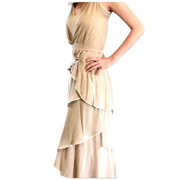 Runway $648 SILK XS Ivory BCBGMAXAZRIA Dress ‘Tasha’ Prom Wedding Evening - Picture 2 of 7